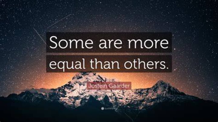 For some are more equal than others?