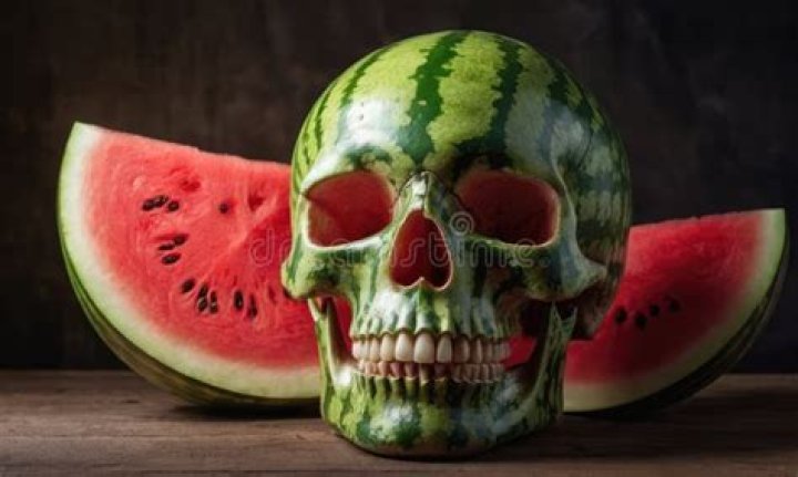 Is a watermelon like a human skull?