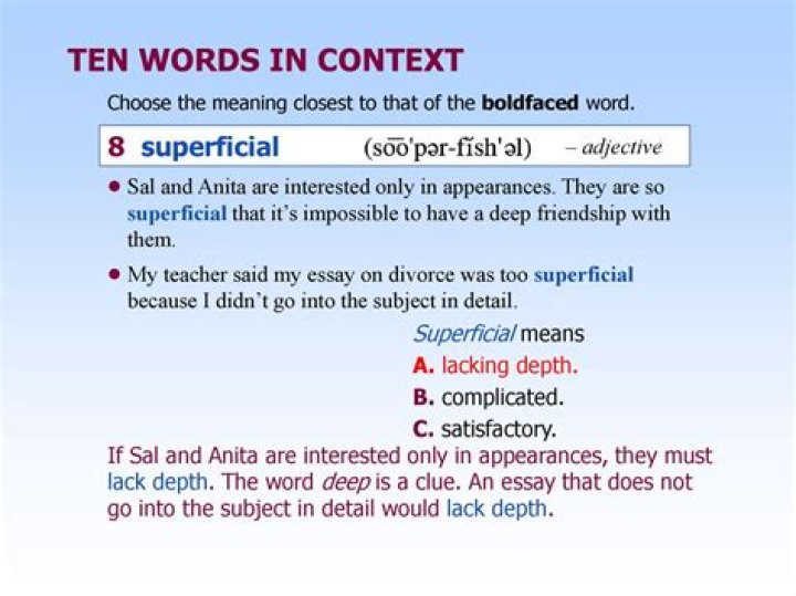 Is there a word superficial?