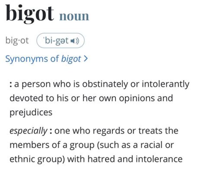 What is a sectarian bigot?